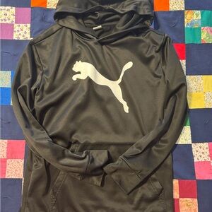 Puma Black Hoodie with White Logo